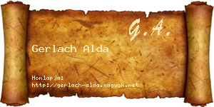 Gerlach Alda névjegykártya